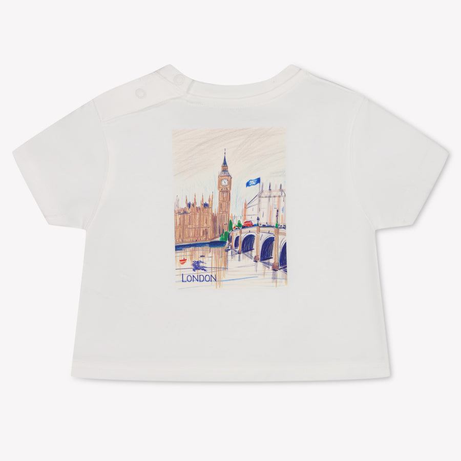 Burberry CEDAR Baby Unisex T-Shirt In OffWhite