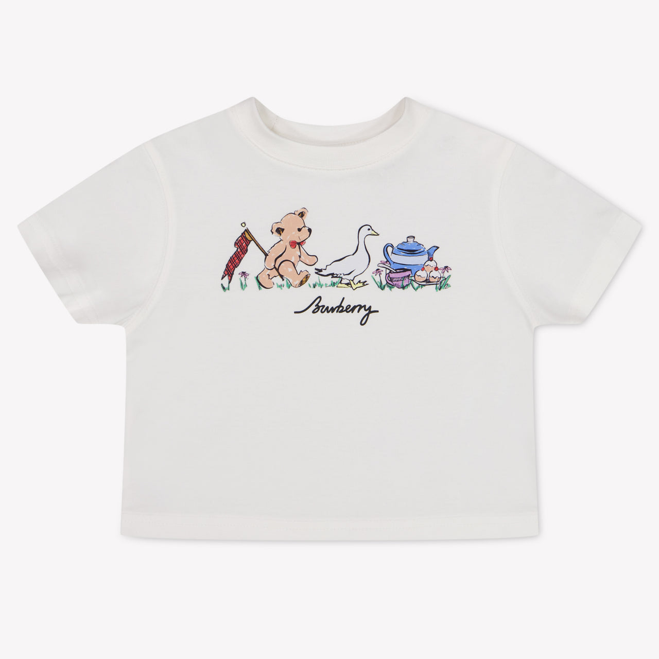 Burberry CEDAR Baby Unisex T-Shirt In OffWhite