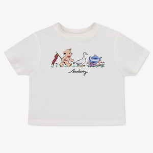 Burberry CEDAR Baby Unisex T-Shirt In OffWhite