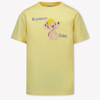 Burberry CEDAR Kids Unisex T-Shirt In Yellow