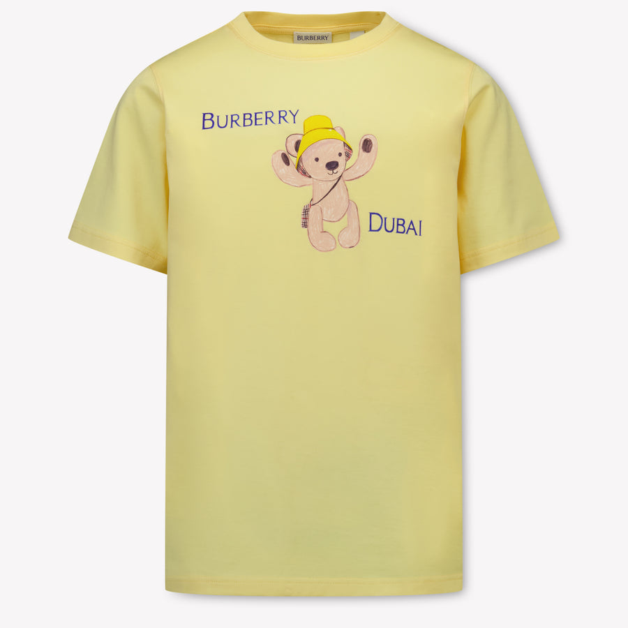 Burberry CEDAR Kids Unisex T-Shirt In Yellow