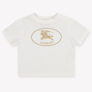 Burberry Cedar Baby Unisex T-Shirt In Off White