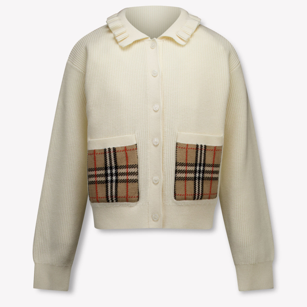 Burberry Rothwell Girls Cardigan in Off-White