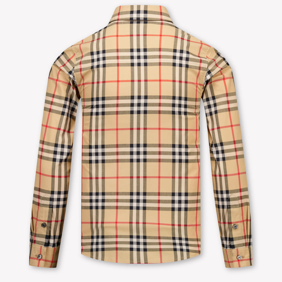 Burberry Owen Kids Boys Blouse In Beige