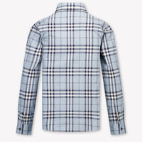 Burberry Owen Kids Boys Blouse In Light Blue