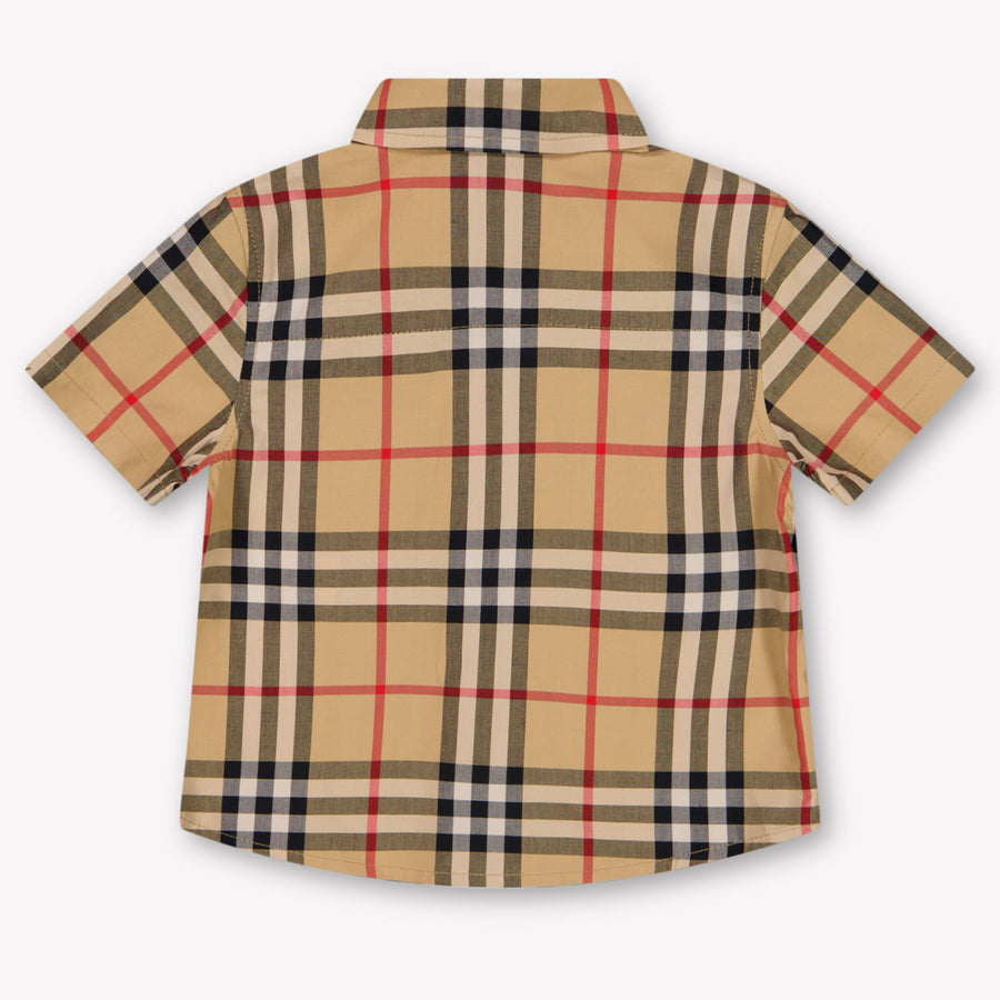 Burberry Owen Baby Boys Blouse In Beige