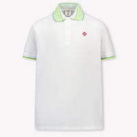 CASABLANCA Kids Boys Polo In White