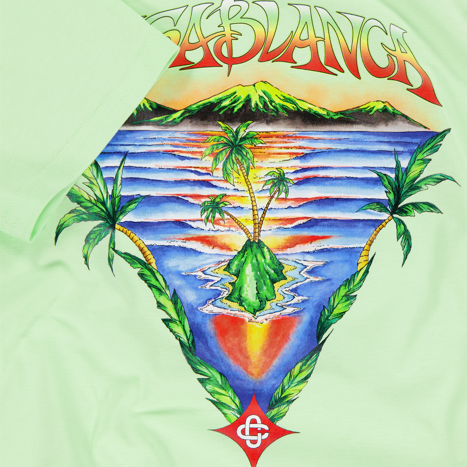 CASABLANCA Kids Boys T-Shirt In Mint