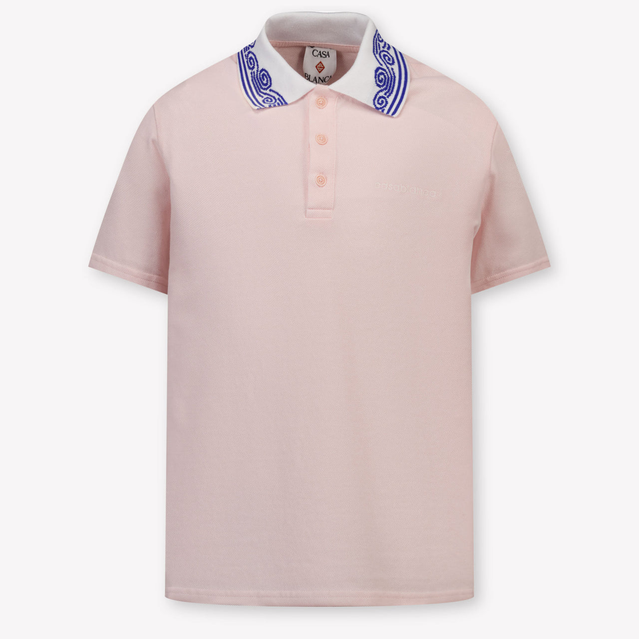 CASABLANCA Kids Unisex Polo In Light Pink