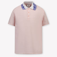 CASABLANCA Kids Unisex Polo In Light Pink