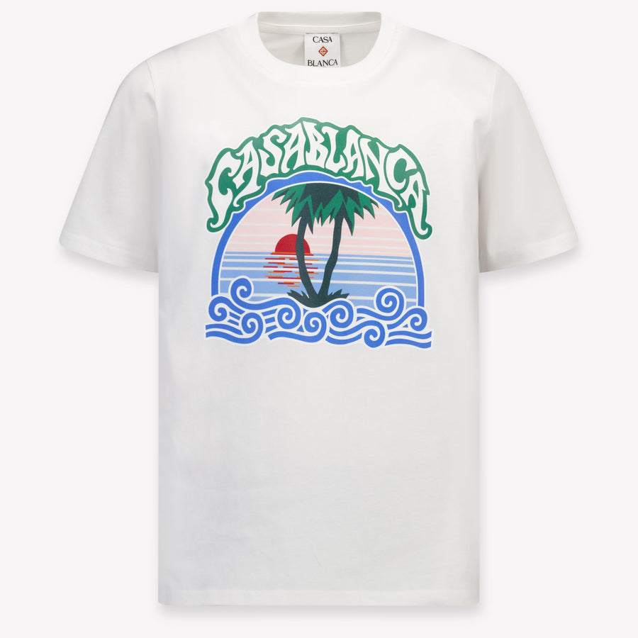 Casablanca Kinder Unisex T-Shirt In Wit