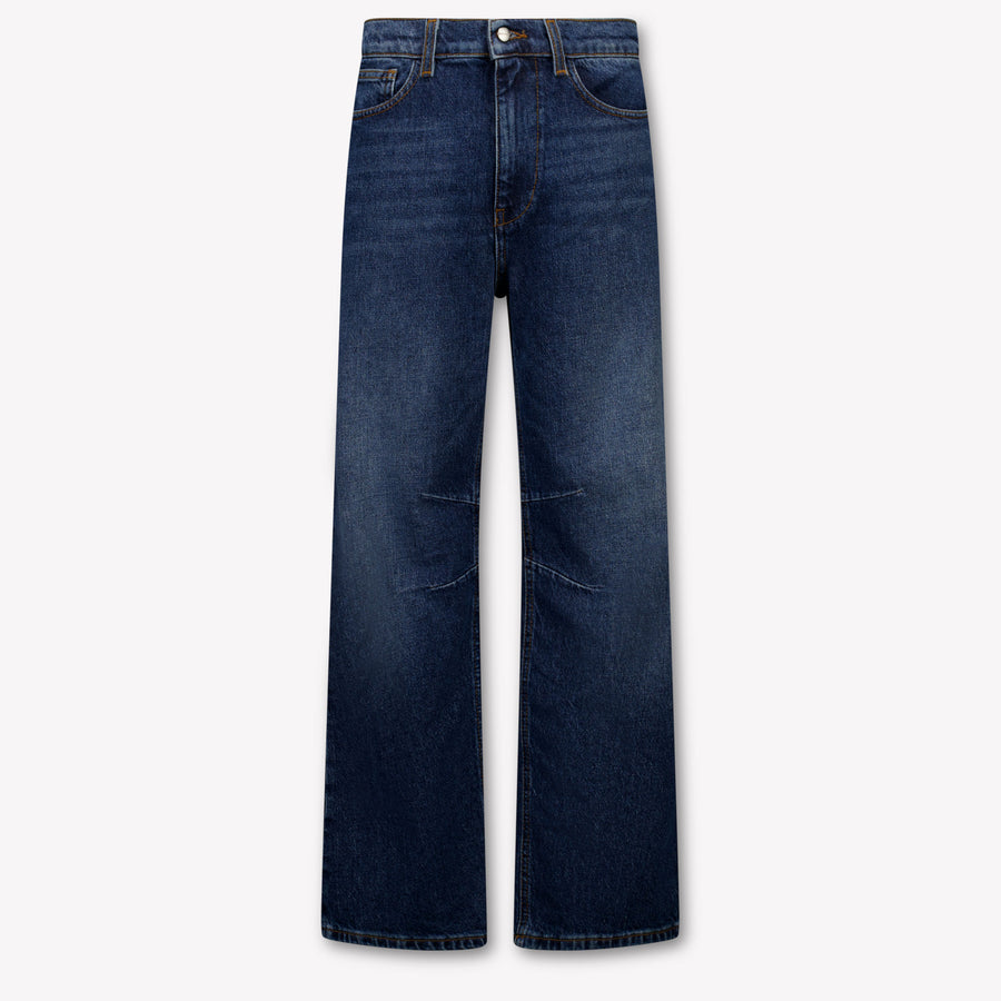 Palm Angels Kids Unisex Jeans In Blue