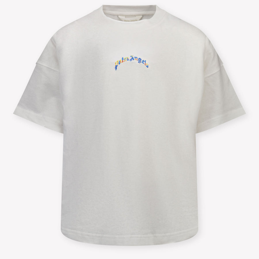 Palm Angels Kinder Unisex T-Shirt In Wit