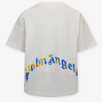 Palm Angels Kinder Unisex T-Shirt In Wit