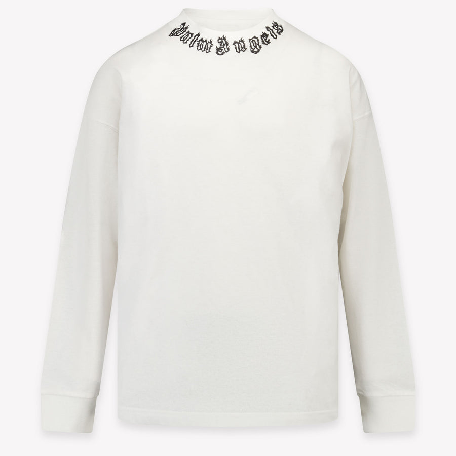 Palm Angels Kids Unisex T-Shirt In White