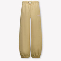 Palm Angels Kids Girls Pants In Beige