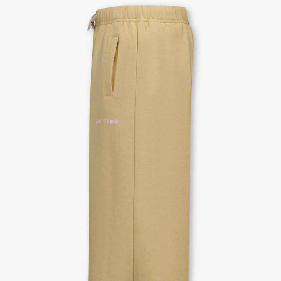 Palm Angels Kids Girls Pants In Beige