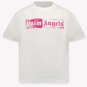 Palm Angels Kinder Meisjes T-Shirt In Wit