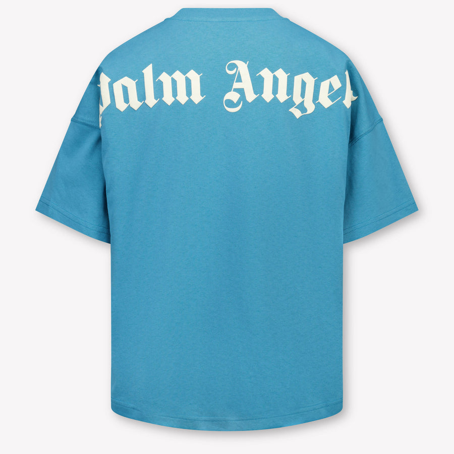Palm Angels Kids Boys T-Shirt In Petrol