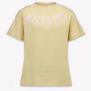 Palm Angels Kids Girls T-Shirt In Beige