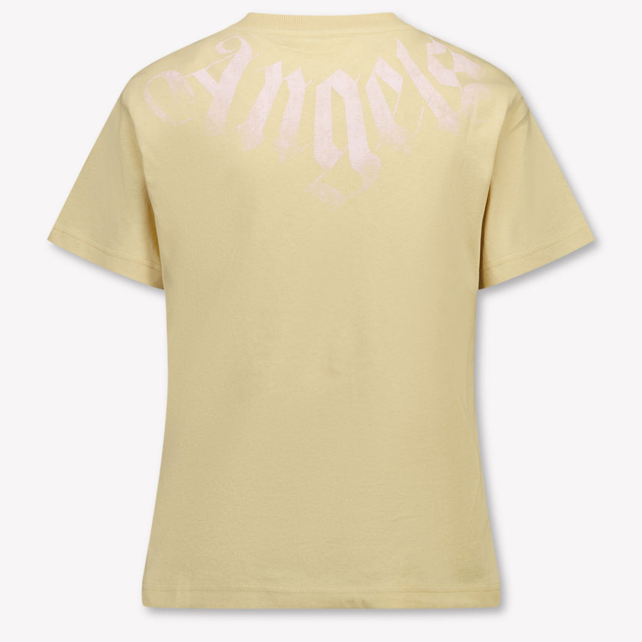 Palm Angels Kids Girls T-Shirt In Beige