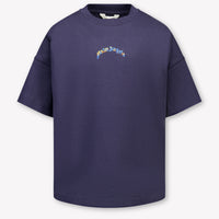 Palm Angels Kinder Unisex T-Shirt In Navy