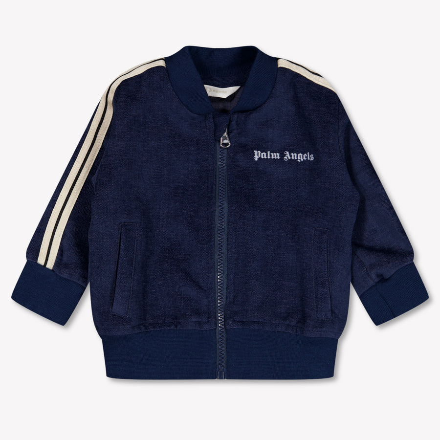 Palm Angels Baby Boys Cardigan In Navy