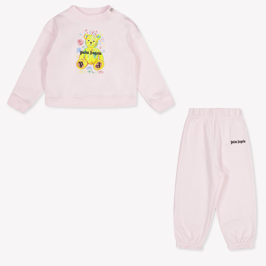 Palm Angels Baby Girls Tracksuit in Light Pink