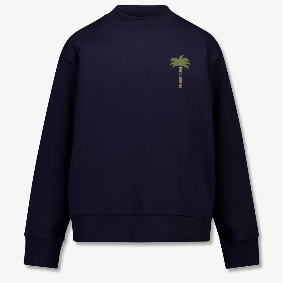 Palm Angels Unisex Kids Sweater in Navy