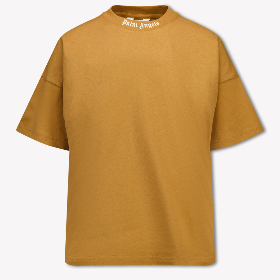 Palm Angels Kids Boys T-Shirt In Beige