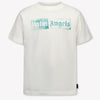 Palm Angels Kids Unisex T-Shirt In White