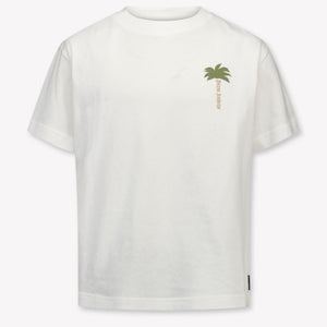 Palm Angels Kinder Unisex T-Shirt In Wit