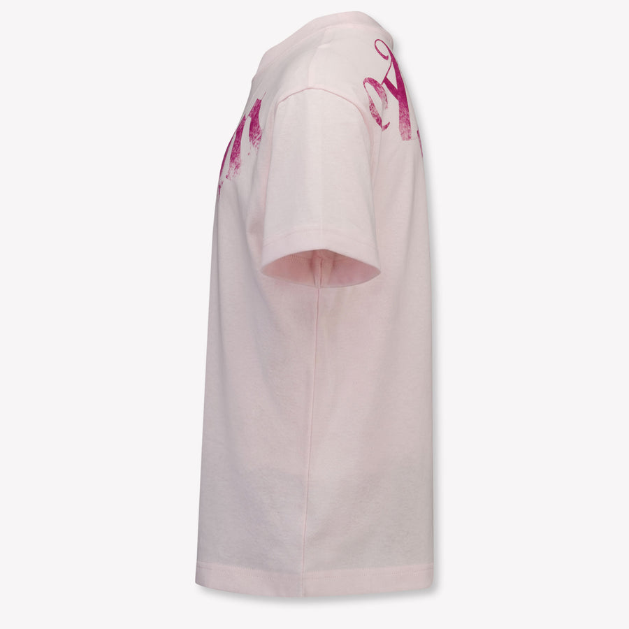 Palm Angels Kinder Meisjes T-Shirt In Licht Roze