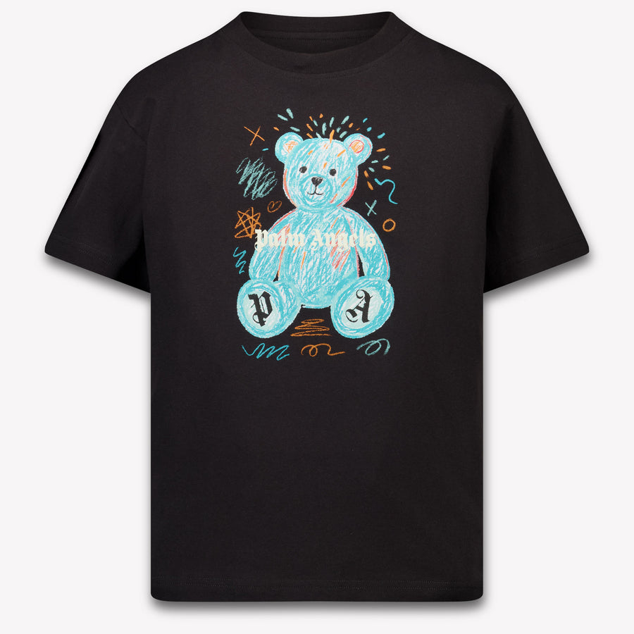 Palm Angels Unisex Kids T-Shirt in Black