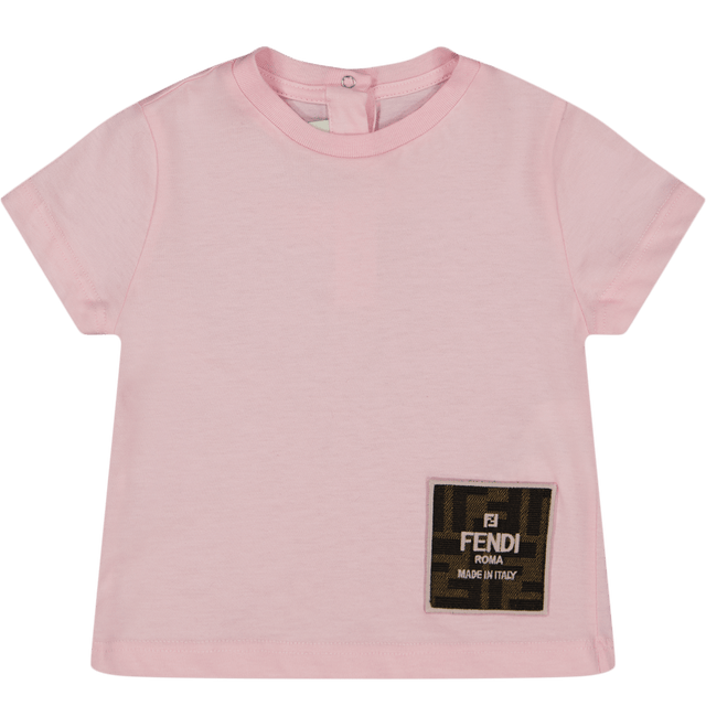 Fendi Baby Meisjes T-Shirt Licht Roze 3 mnd