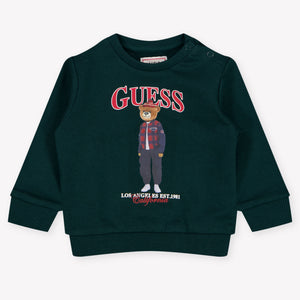 Guess Baby Boys Sweater In Dark Green