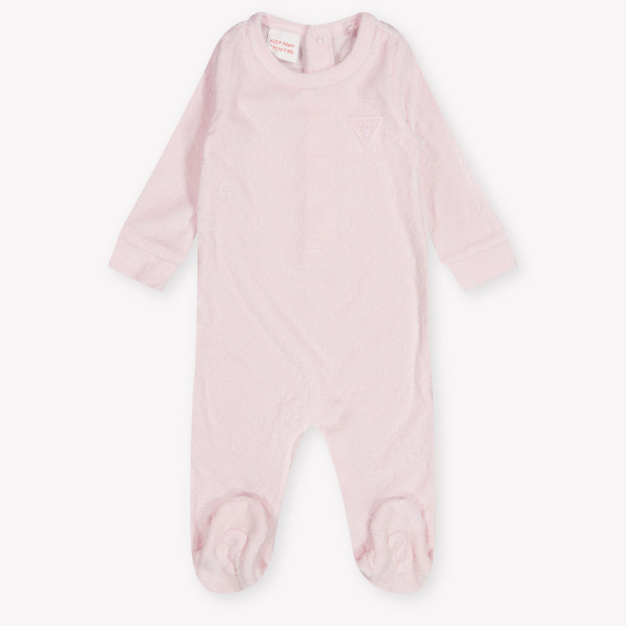 Guess Baby Girls Playsuit In Light Pink