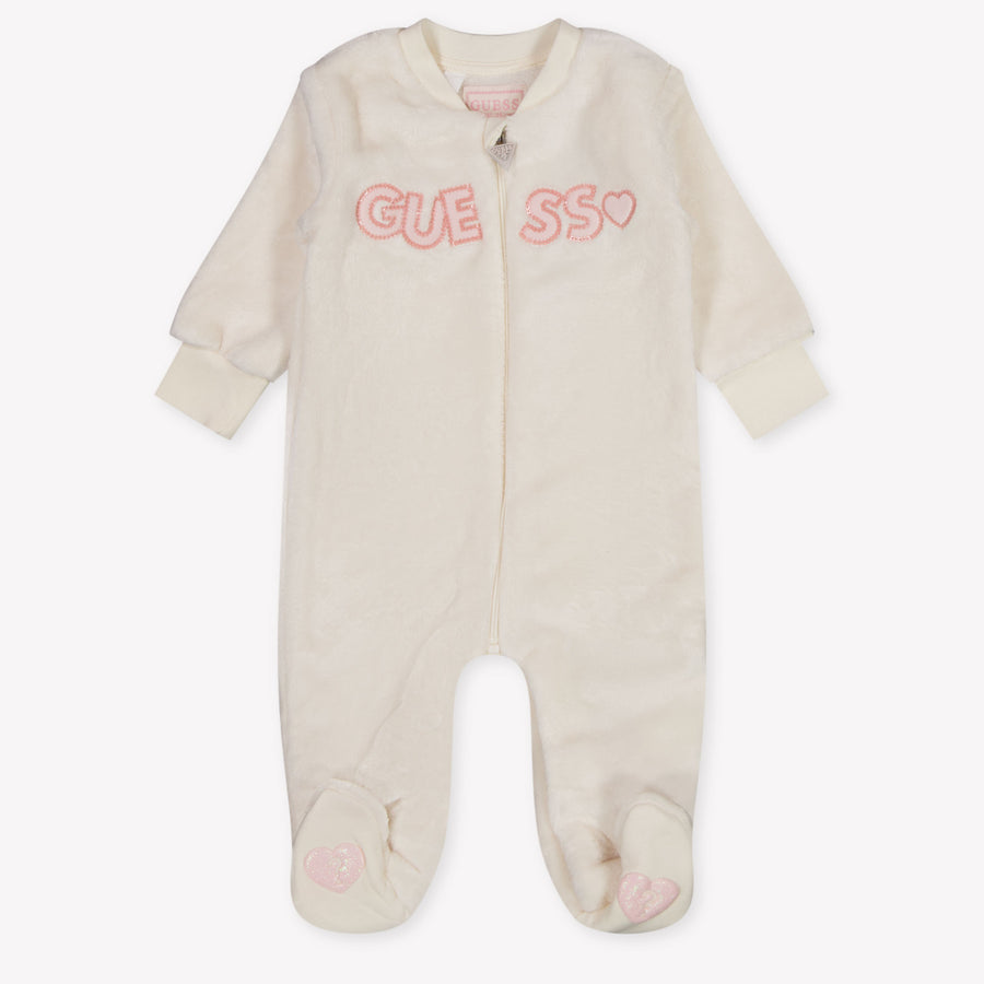 Guess Baby Girls Playsuit In OffWhite