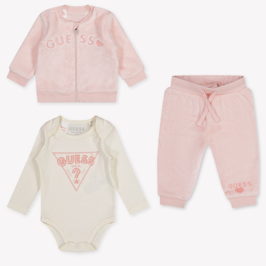 Guess Baby Girls Jogging suit In Light Pink