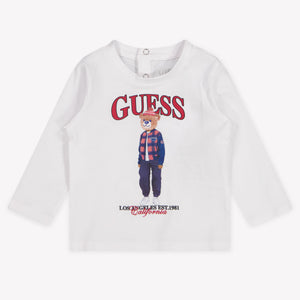 Guess Baby Jongens T-Shirt In Wit