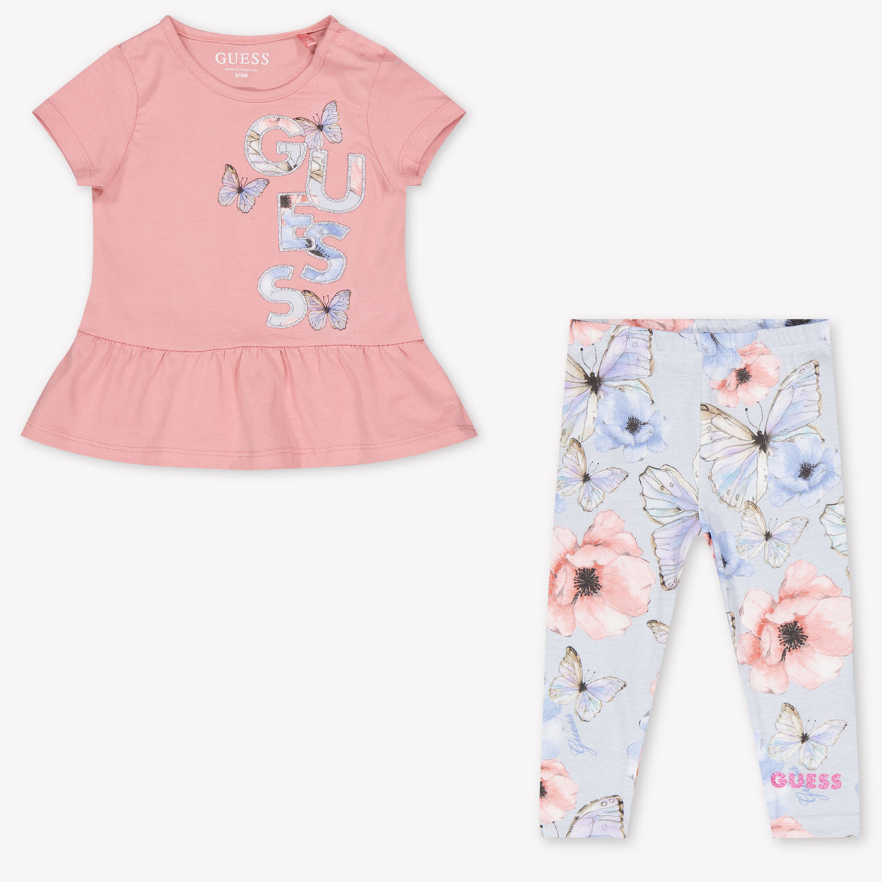 Guess Baby Girls Set In Old Pink