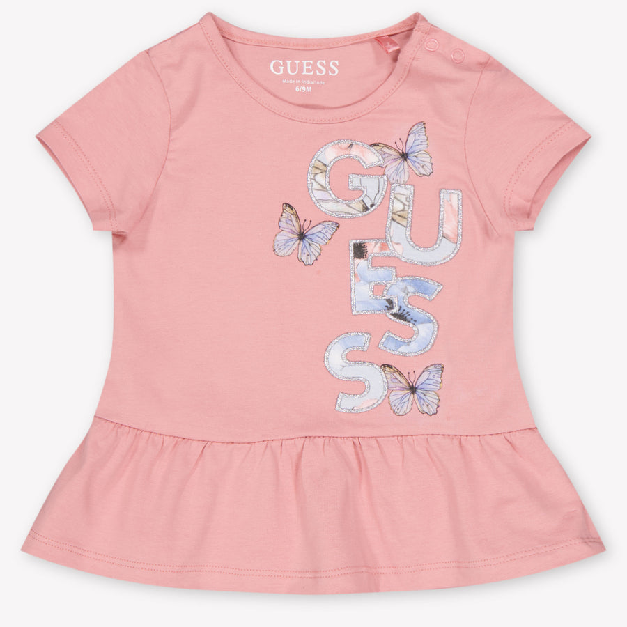 Guess Baby Girls Set In Old Pink