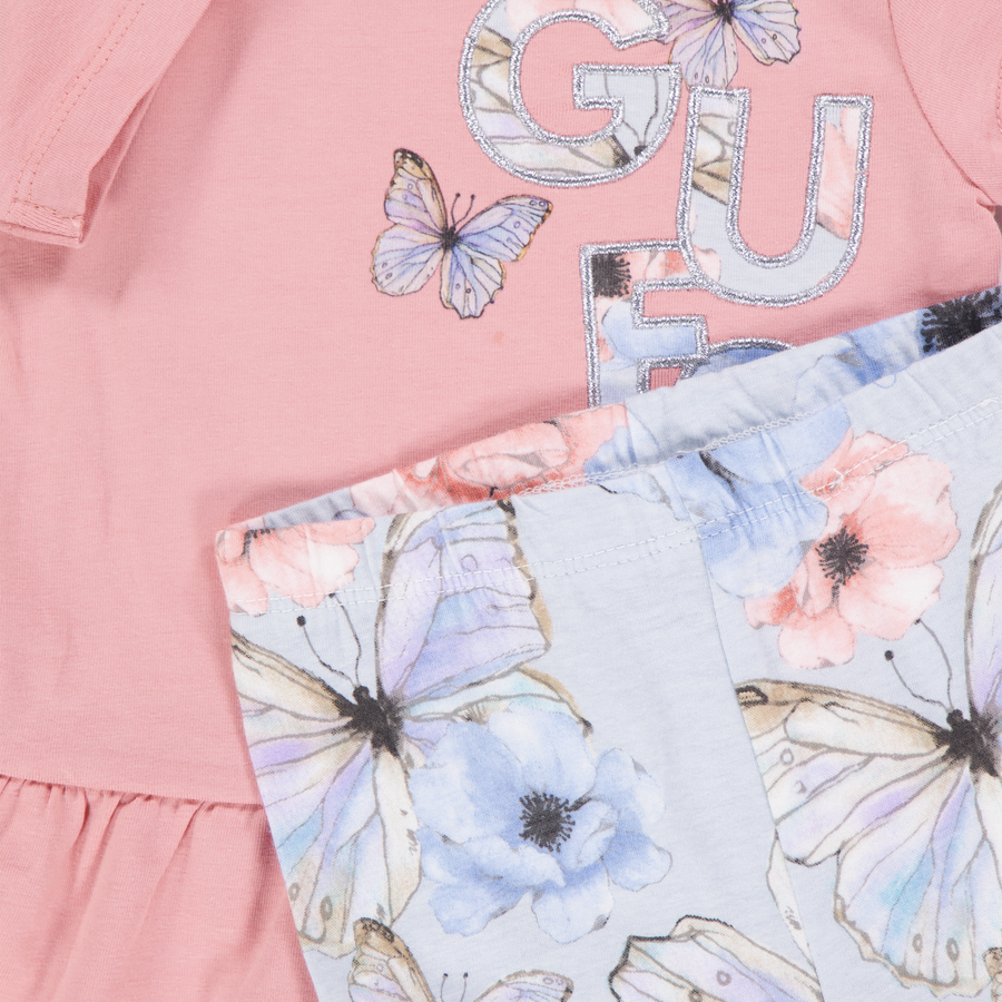 Guess Baby Girls Set In Old Pink