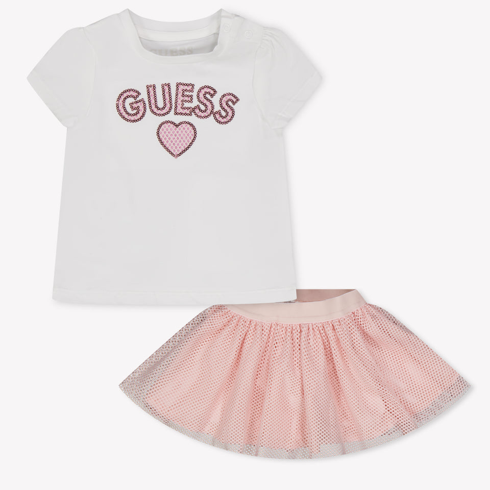 Guess Baby Girls Set In Light Pink