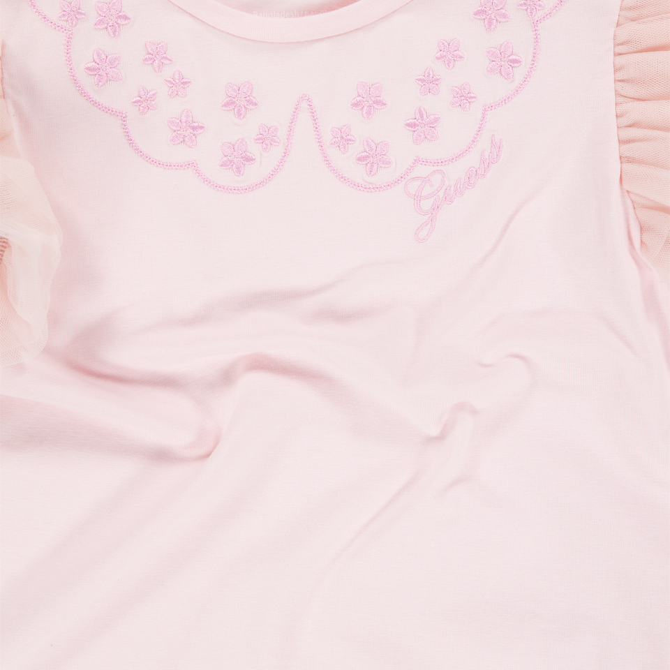 Guess Kids Girls T-Shirt In Light Pink