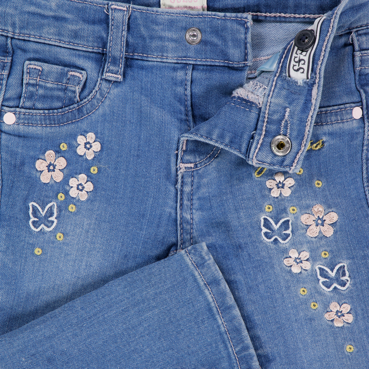 Guess Baby Girls Jeans In Blue