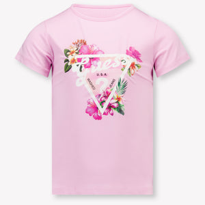 Guess Kinder Meisjes T-Shirt In Licht Roze
