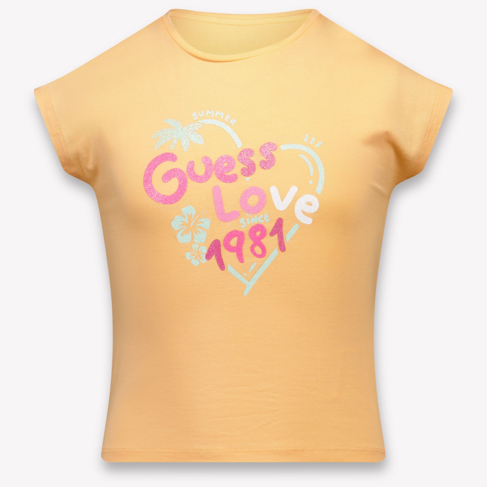 Guess Kinder Meisjes T-Shirt In Zalm