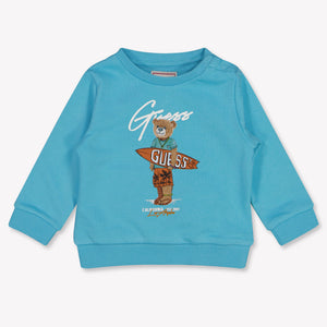 Guess Baby Boys Sweater In Turquoise