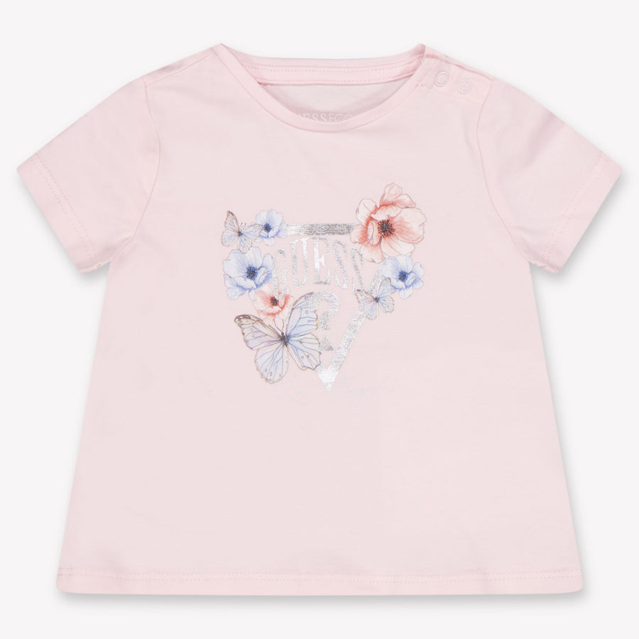 Guess Baby Meisjes T-Shirt In Licht Roze